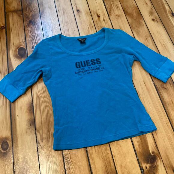 Y2K Guess Waffle Knit Thermal - Picture 3 of 4